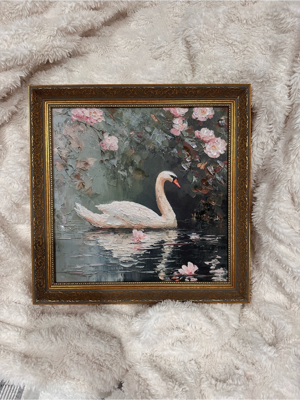 15x15” Swan lake art